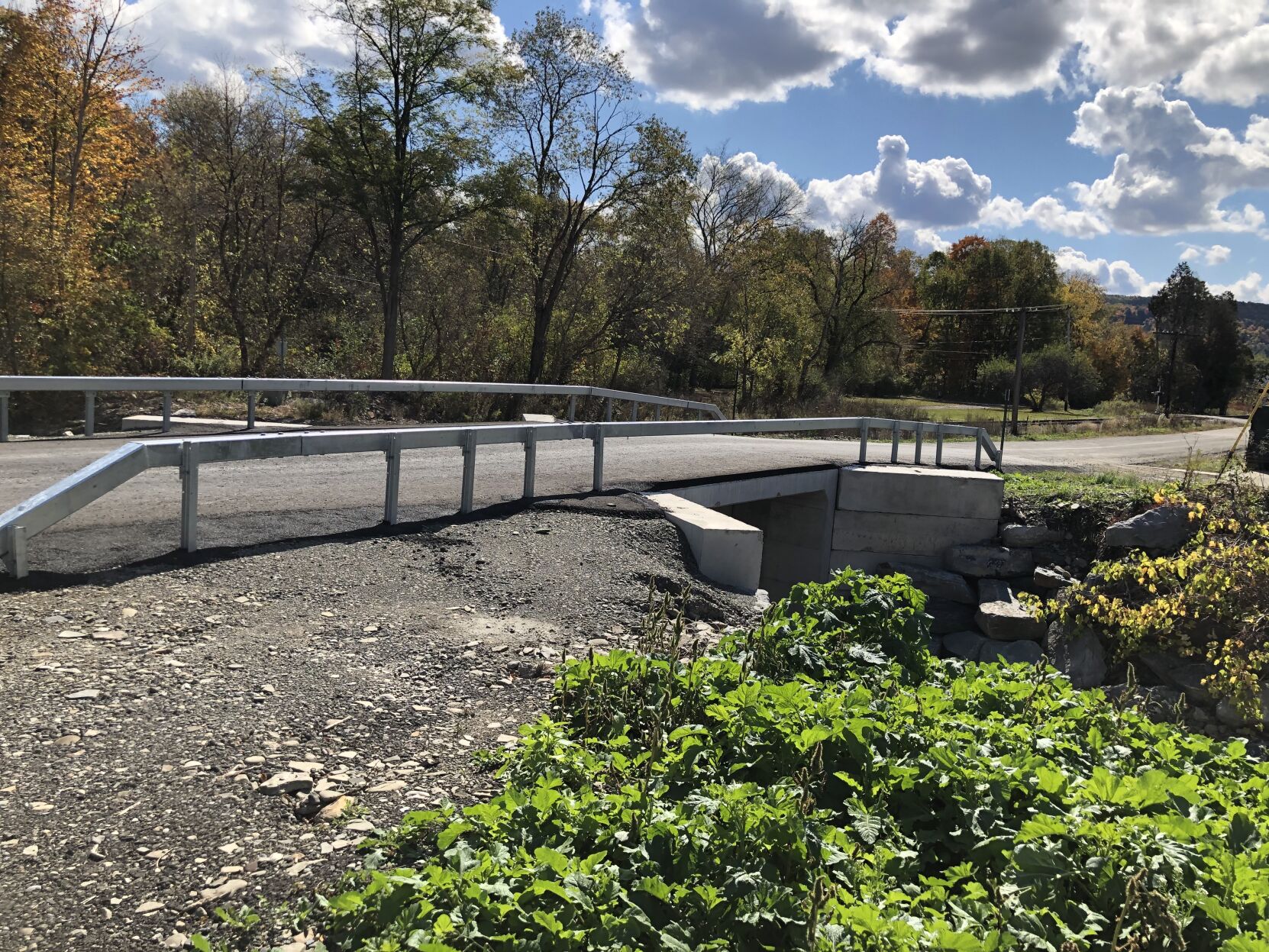 This bridge on Railroad Ave. and the one on Tompkins St., both in the village of Spencer, are finally open after a wait of two years.
